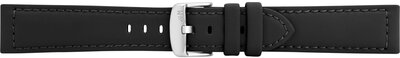 Leder-Uhrenarmband Morellato Capri 5761D82.019 L, schwarz, recyceltes Material