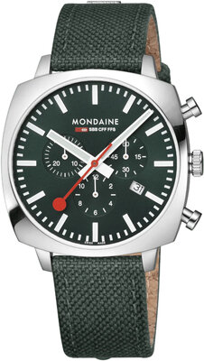 Mondaine Grand Cushion Quartz MSL.41460.LF.SET (+ Ersatz-Uhrenarmband)