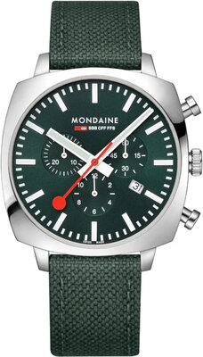 Mondaine Grand Cushion Quartz MSL.41460.LF.SET (+ Ersatz-Uhrenarmband)