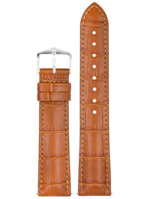 Leder-Uhrenarmband Hirsch Duke S 01028375-1, braun, Kalbsleder, Länge S, Quick Release