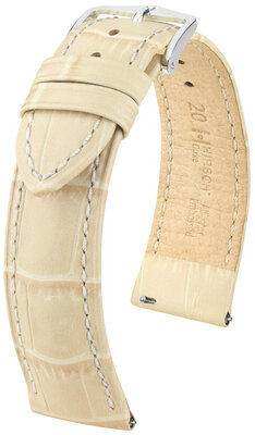 Beigefarbenes Lederband Hirsch Duke S 01028390-1 (Teletina)