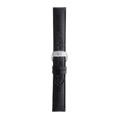 Leder-Uhrenarmband Tissot T852.013.405 19mm, schwarz, Quick Release