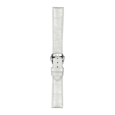 Leder-Uhrenarmband Tissot T852.036.795 16mm, weiß, Quick Release