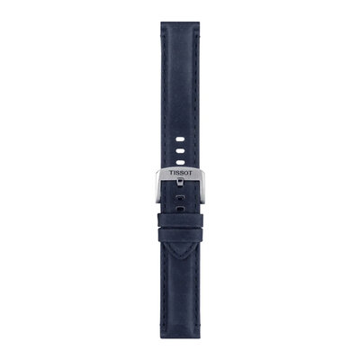 Leder-Uhrenarmband Tissot T852.046.831 20mm, blau, Quick Release