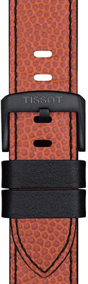 Orangefarbenes Lederarmband Tissot T852.047.500 NBA Wilson