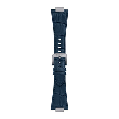 Leder-Uhrenarmband Tissot T852.049.411 (für Modell Tissot PRX 42mm), blau, Quick Release