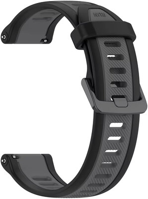 Ricardo 18mm Silikonarmband (Garmin Venu 2S, Vívoactive 4S, Forerunner 265S, Venu 3S, etc.), Schwarz, Schnellverschluss
