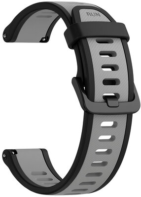 Silikonband Ricardo 18mm (Garmin Venu 2S, Vívoactive 4S, Forerunner 265S, Venu 3S aj.), schwarz, Quick Release