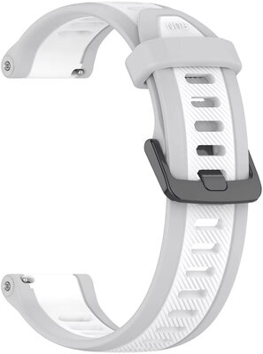 Silikonband Ricardo 20mm (Garmin Venu, Venu Sq, Venu Sq 2, Venu 2 plus, etc.), grau, Quick Release