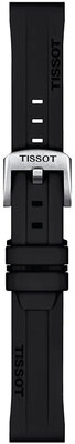 Silikon-Uhrenarmband Tissot T852.047.455 18mm, schwarz, Quick Release