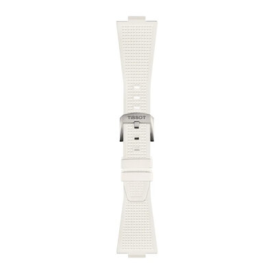 Silikon-Uhrenarmband Tissot T852.048.463 (für Modell Tissot PRX 40mm), weiß