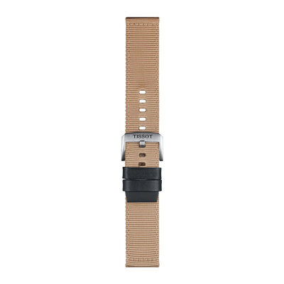 Textil-Uhrenarmband Tissot T852.046.752 22mm, beige, Quick Release