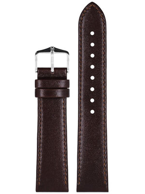 Leder-Uhrenarmband Hirsch Osiris M 03475110NQ-1, braun, Kalbsleder, Länge M