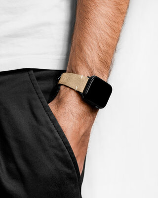 Leder-Uhrenarmband Hirsch Serro L 05564070-2, braun, Wildleder, Limited Edition, Länge L, Quick Release