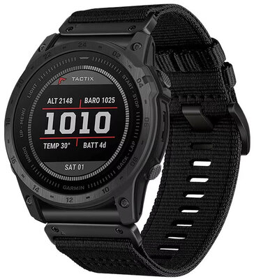 Textilband Ricardo 22mm (für Garmin Fenix 8/7/6 (47mm), Epix 2 etc.), schwarz, QuickFit