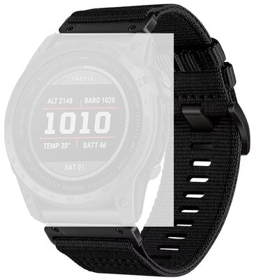 Textilband Ricardo 22mm (pro Garmin Fenix 8/7/6 (47mm), Epix 2 aj.), schwarz, QuickFit