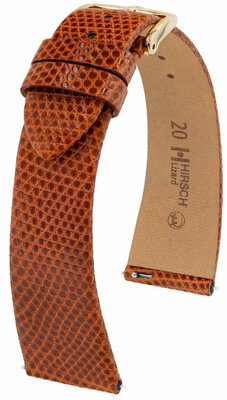 Lederband Hirsch Lizard L 01866070-1, braun, Eidechsenleder