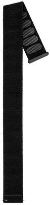 Textil-Uhrenarmband Hirsch Vocem L 41409050-5, schwarz, Klettverschluss, Länge L, Quick Release