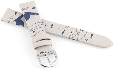 Lederband JVD RJ7224.2 16mm, grau, für Kinder