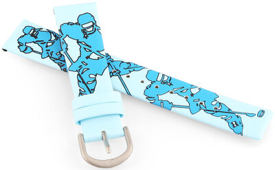 Lederarmband JVD RJ7202.2 18mm, blau, für Kinder