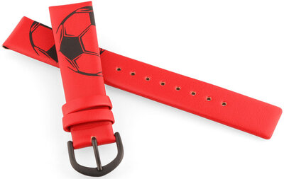 Lederband JVD JVDRJ7220.3 16mm, rot, für Kinder