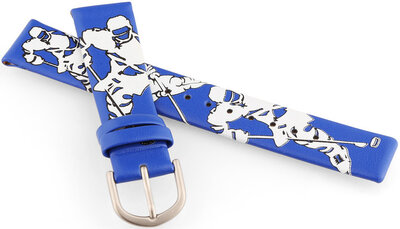 Lederarmband JVD RJ7221.1 18mm, blau, für Kinder