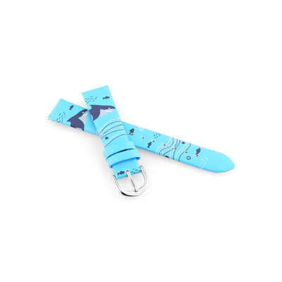 Lederband JVD RJ7224.3 16mm, blau, für Kinder