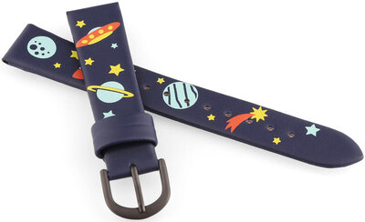 Lederarmband JVD RJ7225.1 16mm, blau, für Kinder
