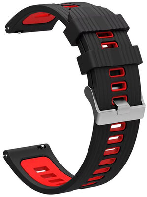 Silikonband Ricardo 20mm (für Garmin Fenix 8/7S/6S (43mm), etc.), schwarz, Quick Release