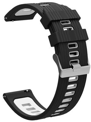 Silikonband Ricardo 20mm (für Garmin Fenix 8/7S/6S (43mm), etc.), schwarz V3, Quick Release