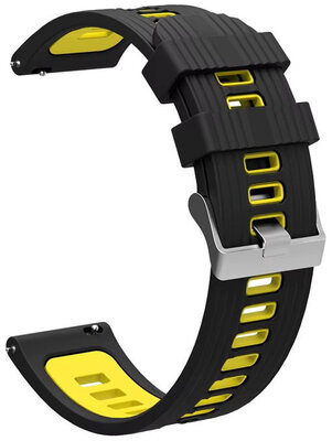 Ricardo Silikonarmband 22mm (für Garmin Fenix 8/7/6 (47mm), Epix 2 etc.), schwarz V2, Schnellverschluss