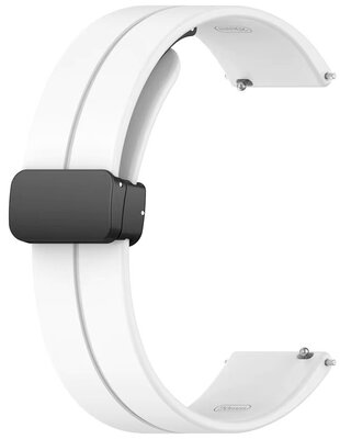 Silikonarmband Ricardo 22mm (für Huawei Watch GT 4, 5), weiß, Schnellverschluss
