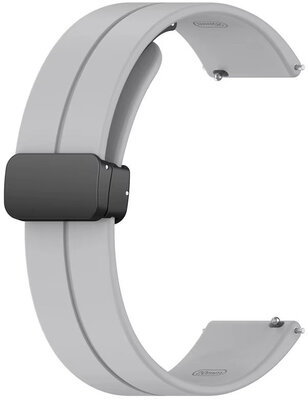 Silikonarmband Ricardo 22mm (für Huawei Watch GT 4, 5), grau V1, Schnellverschluss