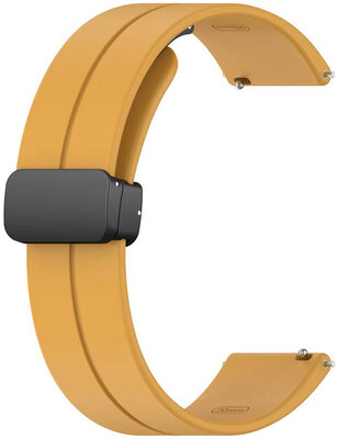 Silikonband Ricardo 22mm (pro Huawei Watch GT 4, 5), Gelb, Quick Release