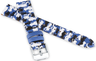 Lederarmband JVD RJ7219.1 16mm, blau, für Kinder
