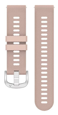 Ricardo Silikonarmband 18mm (für Garmin Venu 2S, Vívoactive 4S, Forerunner 265S, Venu 3S, etc.), beige, Schnellverschluss