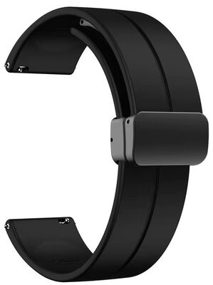 Silikonband Ricardo 20mm (für Amazfit Active 2), schwarz V2, Quick Release