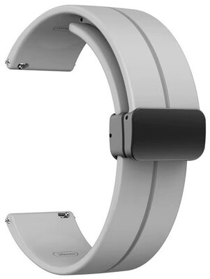 Ricardo Silikonarmband 20mm (für Amazfit Active 2), grau, Schnellverschluss