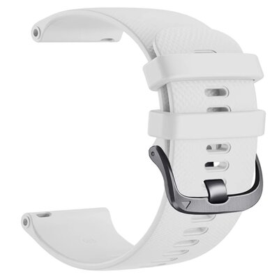 Ricardo Silikonband 20mm (für Garmin Venu, Venu Sq, Venu 2 plus, etc.), weiß, Quick Release, verlängerte Länge