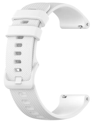 Ricardo Silikonband 20mm (für Garmin Venu, Venu Sq, Venu 2 plus, etc.), weiß V2, Quick Release