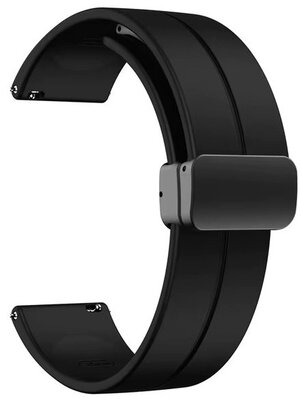 Ricardo Silikonband 22mm (für Amazfit Bip 5), Schwarz, Schnellverschluss