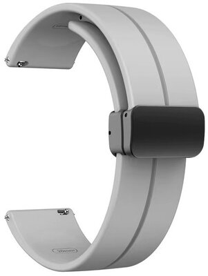 Ricardo Silikonarmband 22mm (für Amazfit Bip 5), grau, Schnellverschluss