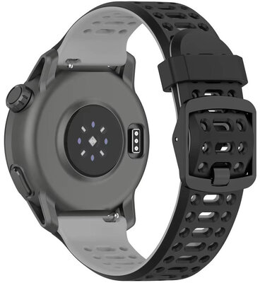 Silikonband Ricardo 22mm (für Coros Pace 3, Apex 2 Pro), schwarz V2, Quick Release