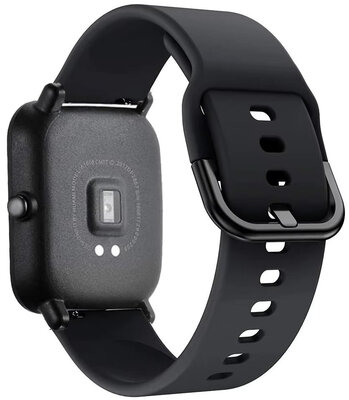 Ricardo Silikonarmband 22mm (für Polar Vantage M2, V3, Grit X), Schwarz, Schnellverschluss