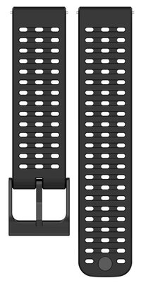Ricardo 22mm Silikonarmband (für Suunto 9 Peak, Race, Vertical), Schwarz, Schnellverschluss