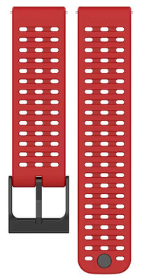 Ricardo 22mm Silikonarmband (für Suunto 9 Peak, Race, Vertical), Rot V2, Schnellverschluss
