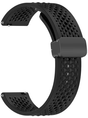 Silikonband Ricardo 22mm (für Xiaomi), schwarz V2, Quick Release