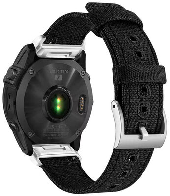 Ricardo Nylon-Armband 26mm (für Garmin Fenix 8/7X/6X (51mm), Tactix etc.), schwarz V5, QuickFit