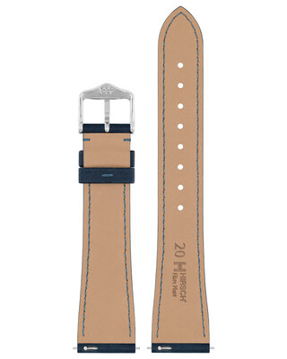 Uhrenarmband Hirsch Fibre Plant L 04299080-2, blau, Naturfasern, Länge L, Quick Release Limited Edition