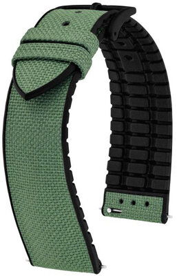 Textilband Hirsch Arne M 0925090145-5, grün, Textil/Naturkautschuk, Länge M, Quick Release